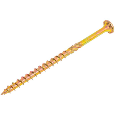 Саморез по дереву HIMTEX Проф. желтый, потайной, Torx 25, 3,5х60 мм, 500 шт. 03560Fh