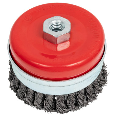 Щетка чашка усиленная для УШМ 100 мм, M14, витая проволока Gepard GP0860-100