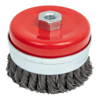 Щетка чашка усиленная для УШМ 100 мм, M14, витая проволока Gepard GP0860-100