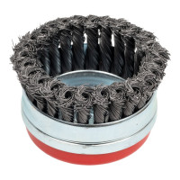 Щетка чашка усиленная для УШМ 100 мм, M14, витая проволока Gepard GP0860-100