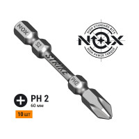 Бита impact STRIKE (10 шт; Рh2х60 мм; E6.3; бокс) NOX 333260