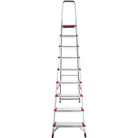 Профессиональная стремянка Новая Высота NV3117, 1x9 ступеней 130 мм, Max нагр. 180 кг, 2К башмаки, 3117109