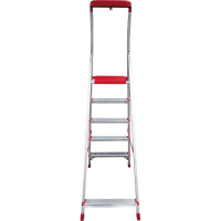 Профессиональная стремянка Новая Высота NV3115, 1x5 ступеней 80 мм, органайзер, Max нагр. 225 кг, 2К башмак, 3115105