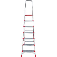 Профессиональная стремянка Новая Высота NV3117, 1x7 ступеней 130 мм, Max нагр. 225 кг, 2К башмаки, 3117107