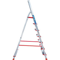 Профессиональная стремянка Новая Высота NV3117, 1x7 ступеней 130 мм, Max нагр. 225 кг, 2К башмаки, 3117107