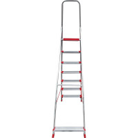 Профессиональная стремянка Новая Высота NV3117, 1x7 ступеней 130 мм, Max нагр. 225 кг, 2К башмаки, 3117107