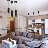 Потолочный светильник FERON ML1838 Barrel tilt на подвесе MR16 35W 230V, черный, золото 55x300 48045