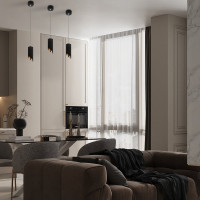 Потолочный светильник FERON ML1818 Barrel tilt на подвесе MR16 35W 230V, черный, золото 48041