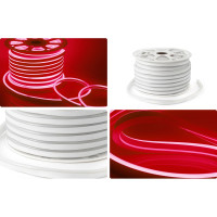 Светодиодный неон Apeyron, мини, 220В, 5,5Вт/м,smd2835,120д/м ,IP65, 8x16мм, 50м, красный / 17-36