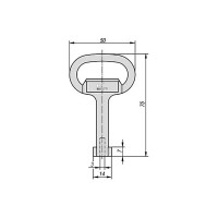 Торцовый ключ для шпингалета KIPP K0535.43