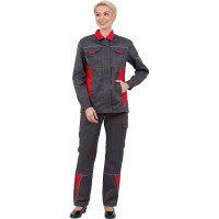 Женский костюм Эксперт Спецодежда Страйк, серый/красный, р. 44-46, рост 170-176 6446000049610
