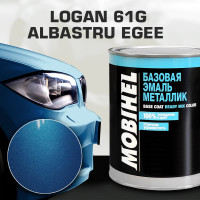 Базовая эмаль MOBIHEL металлик, LOGAN 61G albastru egee, 1 л 47086202