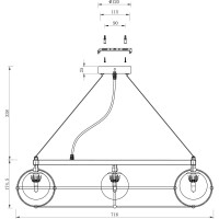 Подвесной светильник MAYTONI Carcass 10хG9x40 W MOD312PL-10GCH