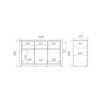 Комод ООО Рэйгрупп серии Bromo КО-06 / 3D3Y Дуб Бордолайт КО-06 BR