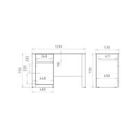 Письменный стол ООО Рэйгрупп серии Bromo СТЖ-10 / 1D1Y Дуб Бордолайт СТЖ-10 BR