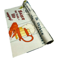 Подстилка-ковёр для бани Бацькина Баня Скрутка Правила бани печать, 145x70 см 10481