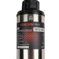Скважинный многоступенчатый насос VERTON DW75/550V (550Вт,Qmax 35л/мин,Hmax 75м,d насоса 76мм,верх.забор) 01.13295.13324