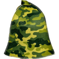 Шапка для бани Бацькина баня печать Камуфляж 10926