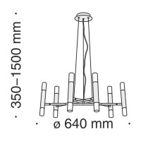 Подвесной светильник MAYTONI Vigo 12хG9x25 W MOD031PL-12B