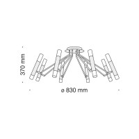 Потолочный светильник MAYTONI Vigo 16хG9x25 W MOD620CL-16B