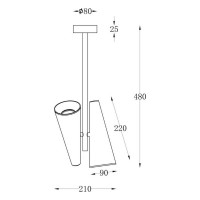 Потолочный светильник MAYTONI Giro 2хGU10x50 W MOD095CL-02BS