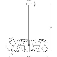 Подвесной светильник MAYTONI Giro 10хGU10x50 W MOD095PL-10BS