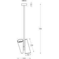 Подвесной светильник MAYTONI Giro 2хGU10x50 W MOD095PL-02BS