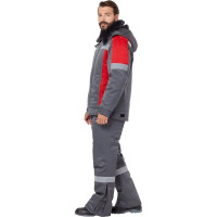 Зимний костюм Эксперт Спецодежда Страйк, серый/красный, р. 64-66, рост 194-200 6446000063227