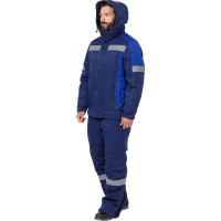 Зимний костюм Эксперт Спецодежда Страйк, темно-синий/василек, р. 60-62, рост 194-200 6446000063302