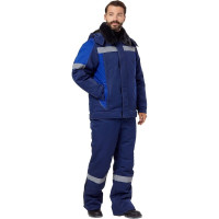Зимний костюм Эксперт Спецодежда Страйк, темно-синий/василек, р. 60-62, рост 194-200 6446000063302