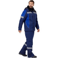 Зимний костюм Эксперт Спецодежда Страйк, темно-синий/василек, р. 60-62, рост 194-200 6446000063302