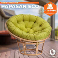Кресло Tetchair PAPASAN ECO P115-1/SP STD Natural с подушкой, с ремешками, флок 13765