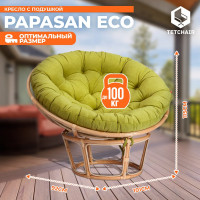 Кресло Tetchair PAPASAN ECO P115-1/SP STD Natural с подушкой, с ремешками, флок 13765