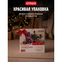 Электрогирлянда VEGAS Нить с хлопковыми шарами, 10 розовых LED ламп, 1.5 м 55167