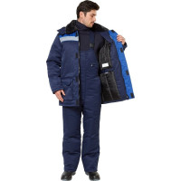 Куртка Эксперт Спецодежда Прим, темно-синий/василек, р. 52-54, рост 194-200 6446000029179