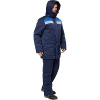 Куртка Эксперт Спецодежда Прим, темно-синий/василек, р. 52-54, рост 194-200 6446000029179