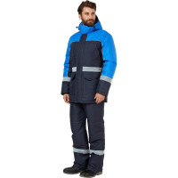 Куртка Эксперт Спецодежда Сунтар, темно-синий/василёк, р. 52-54, рост 194-200 6446000063524