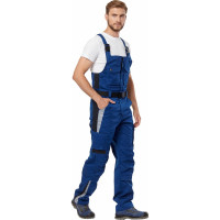 Полукомбинезон Эксперт Спецодежда Азур синий/черный, р. 60-62, рост 182-188 6446000067508