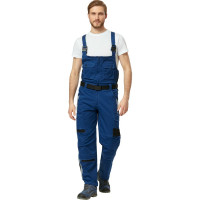 Полукомбинезон Эксперт Спецодежда Азур синий/черный, р. 60-62, рост 182-188 6446000067508