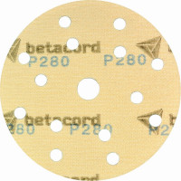 Материал абразивный в кругах 150 мм, 15 отверстий, на бумажной основе, Р280, 100 шт BETACORD 100.0280