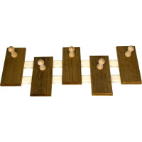 Вешалка Бацькина баня Zebra 5 крючков, термированная, для мочалок 30784