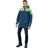 Куртка-ветровка Эксперт Спецодежда Тизер темно-синий/светло-серый/неоновый, р.52-54, рост 182-188 6446000064279