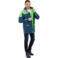 Куртка-ветровка Эксперт Спецодежда Тизер темно-синий/светло-серый/неоновый, р.52-54, рост 182-188 6446000064279