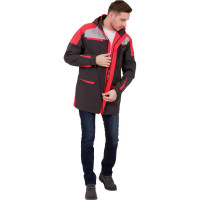 Куртка-ветровка Эксперт Спецодежда Тизер темно-серый/светло-серый/мандарин, р.48-50, рост 182-188 6446000064187