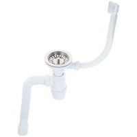 Сифон VIRPLAST "Элит" 3.1/2" с переливом, с гофрой 40/50, L800 мм арт.7084 100333 30987084