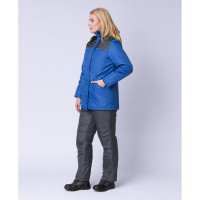 Зимняя женская куртка Факел Снежана, тк.Дюспо, васильковый/темно-серый, 64-66; 158-164 87472338.013