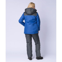 Зимняя женская куртка Факел Снежана, тк.Дюспо, васильковый/темно-серый, 64-66; 158-164 87472338.013