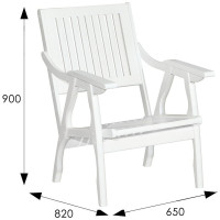 Кресло Мебелик Массив решетка, каркас снег 7763