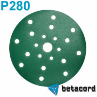 Материал абразивный в кругах 150 мм, 21 отверстие, на пластиковой основе, Р280, 100 шт BETACORD 605.0280
