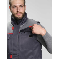 Утепленный жилет Факел Флофт (ткань смесовая, 210) т.серый/серый, 68-70; 87468237.008